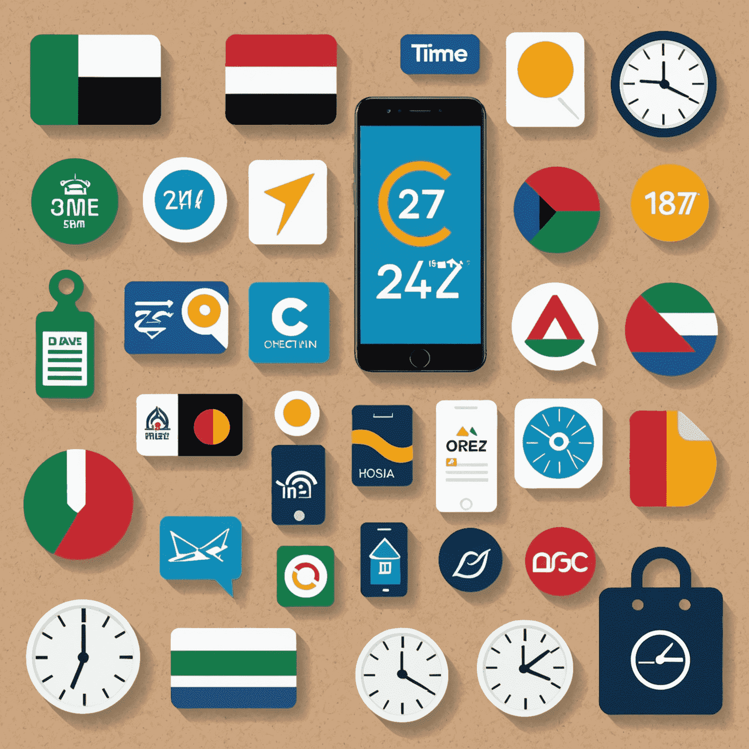 A collage of icons representing the benefits of online mobile recharge, such as time-saving, 24/7 availability, and convenience, with the pro-leading.com logo and a UAE flag in the background.